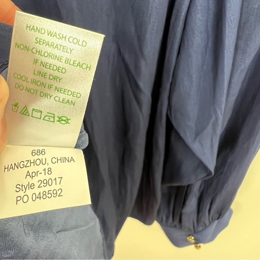 Lilly Pulitzer Navy Blue‎ Maisel Top - Picture 10 of 12